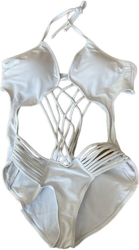 Fabletics  Swimsuit One Piece Women Sz M  White Venus Sz 8  Black Solid Lot x 2 - Picture 3 of 7