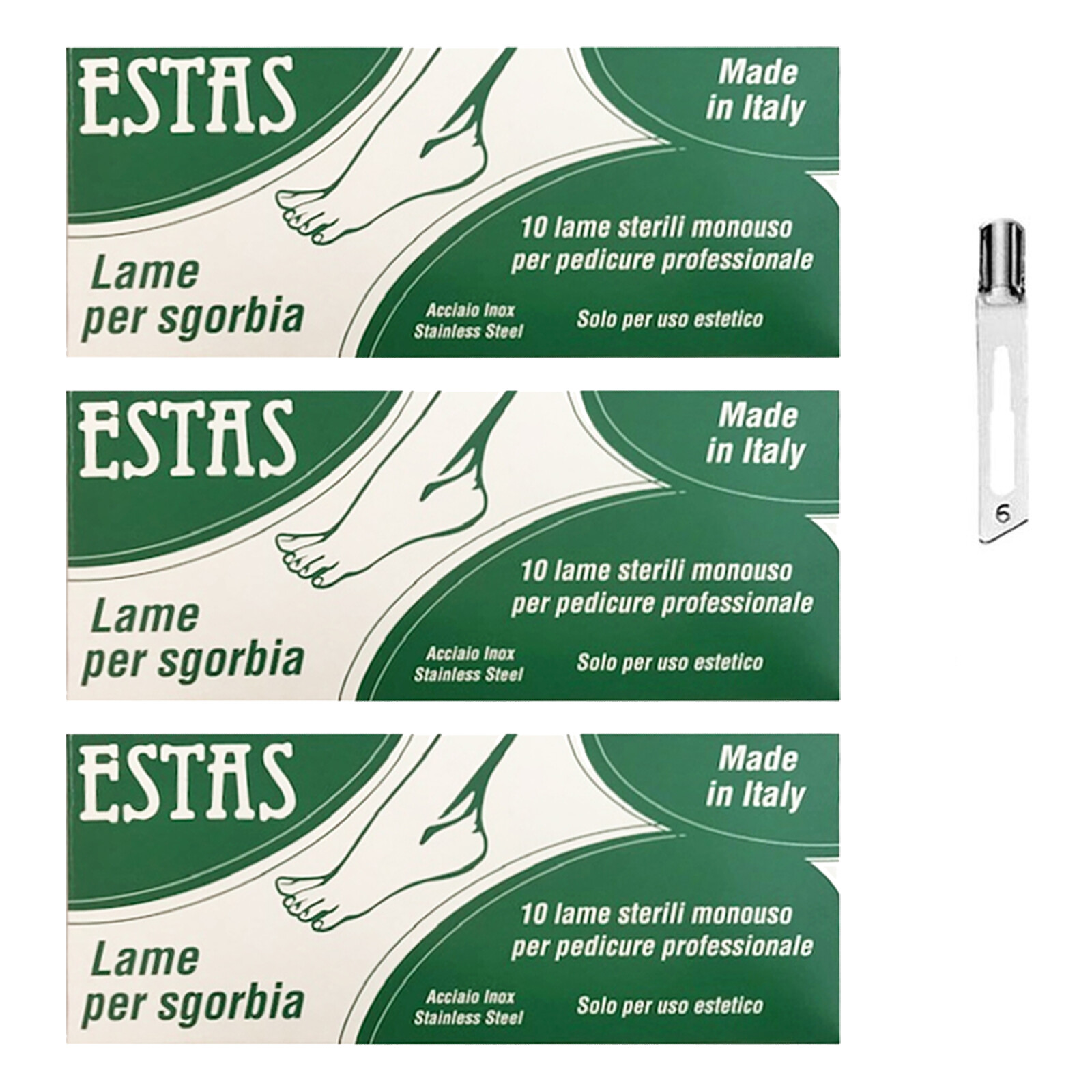 ESTAS Lame Sgorbia n.6: Il Segreto per Piedi Perfetti (Box 30pz)