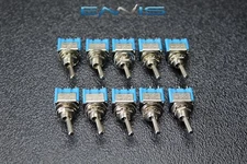 10 PCS TOGGLE SWITCH SPST ON OFF MINI TOGGLE 3 AMP 250V 6 AMP 125V 2 PIN EC-2510