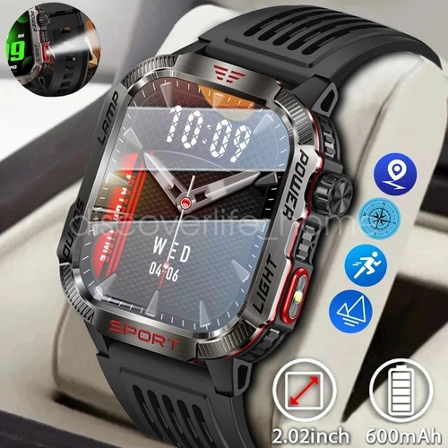 Rugged Smart Watch for Men with Bluetooth Call(Answer/Make Call) Waterproof USA - Picture 4 of 26
