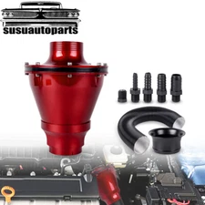Red 65mm/70mm Auto Car Cold Air Intake Filter Kit with Air Box + Hose Universal