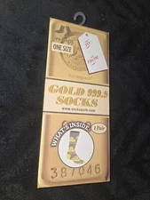 Sockopath 999.9 Gold Crew Socks Mens/ Woman's /Unisex 