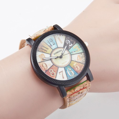 Casual Vintage Leather Women Quartz Wrist Watch Gift Clock - Picture 2 of 8
