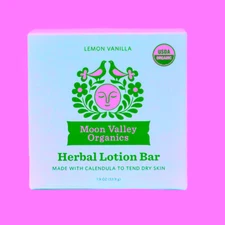 Herbal Lotion Bar Lemon Vanilla 1.9 Oz By Moon Valley Organics