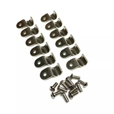 12 Piece 3/8 Single Line Hose Clamp Stainless Steel Fitting For Brake Fuel ect