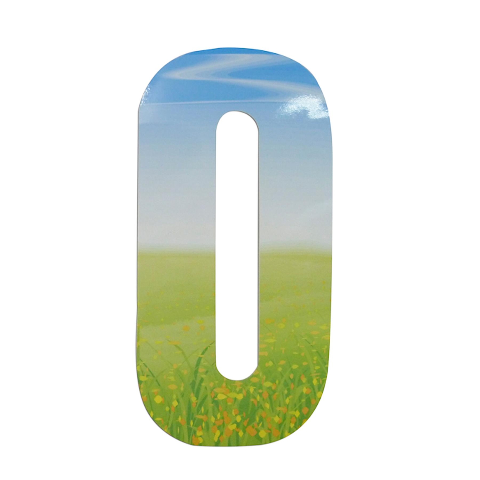 Wheelie Bin/Recycling Box Number Sticker Label - Meadow - 0