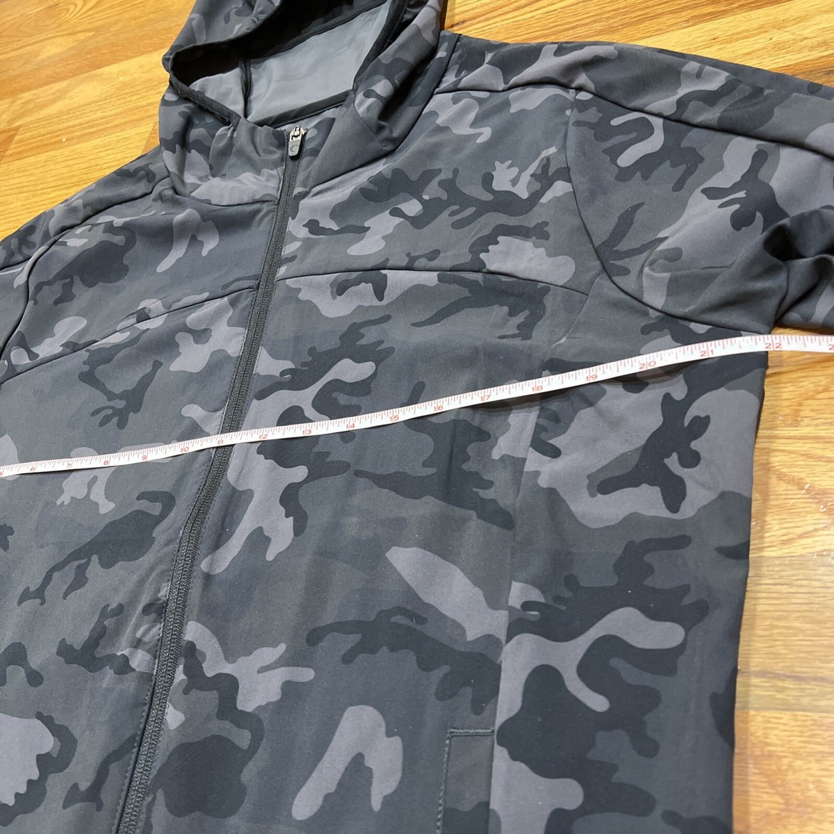 Zyia Forest Camo Zipper Jacket Hoodie Coat Sz XL NWT Light