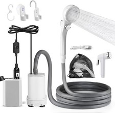 Pompa Doccia Campeggio 4500mAh Elettrica Portatile per Pulizia Auto/Animali
