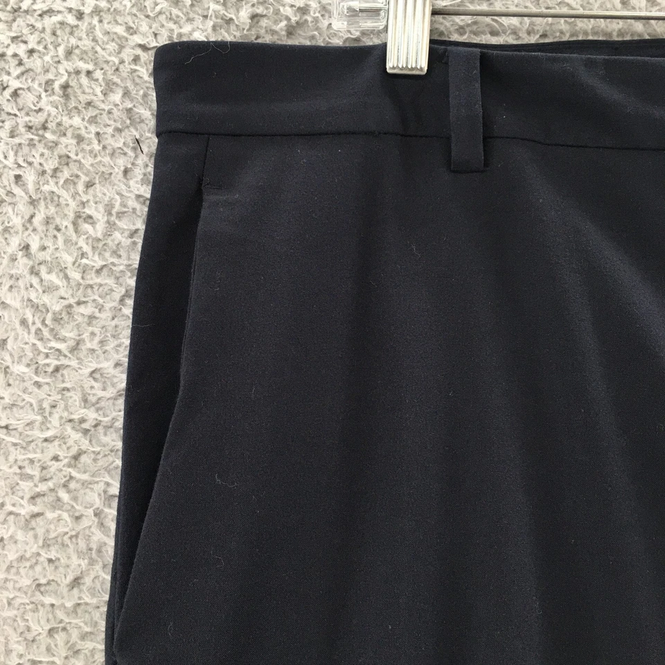 Pantalones de vestir DKNY para mujer 16 (40x30 real) azul tiro alto bolsillo lateral delantero plano Foto 4 de 4