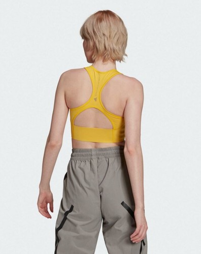 ADIDAS Women's Stella McCartney Yellow TruePurpose Crop Top RRP £60 - Picture 5 of 5