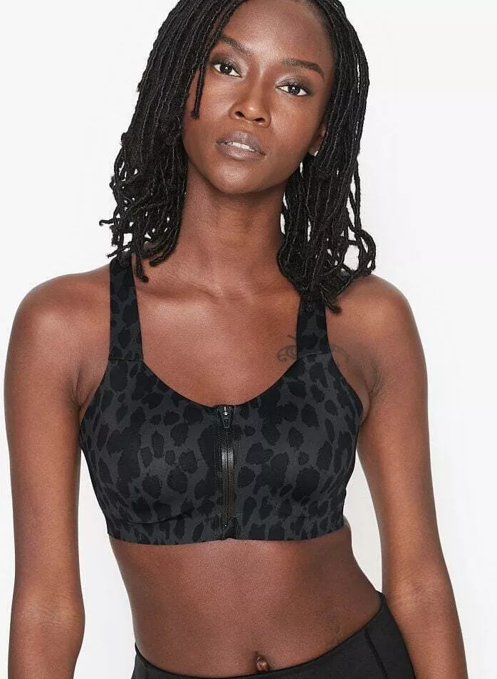 Victoria's Secret, Intimates & Sleepwear, Nwot Vs Knockout Maximum  Support Frontclose Sports Bra In Leopard Print