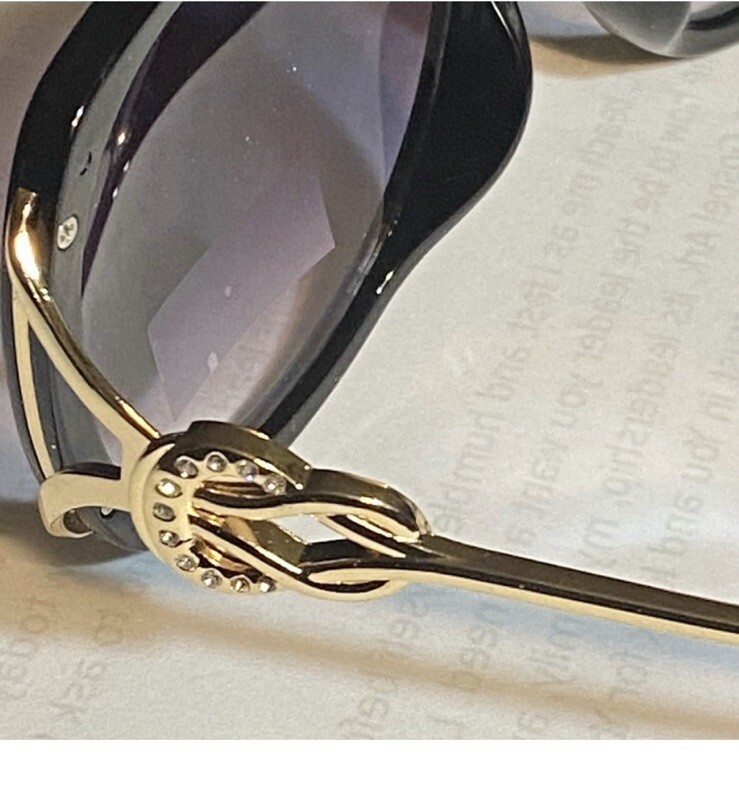Judith Ripka Legacy New Large Frame Protection Black & Gold Sunglasses Judith Ripka Legacy Black & Gold Large Frame Sunglasses | eBay main image 3