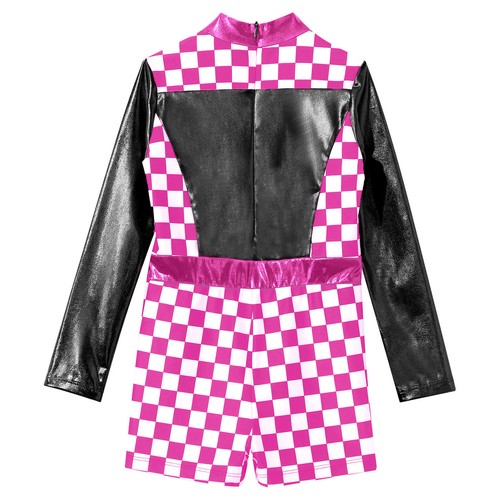 Kids Girl's Race Car Bodysuits Athletic Racing Suit Jumpsuit Performance Party - Picture 22 of 41