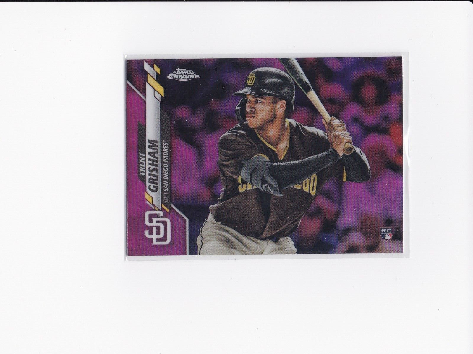 2020 Topps Chrome Baseball Trent Grisham RC #101 Rookie Pink Refractor