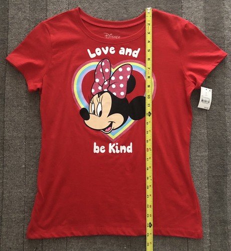Disney MINNIE MOUSE Valentinstag T-SHIRT MÄDCHEN XL 14/16 rot Love and Be Kind - Bild 3 von 7