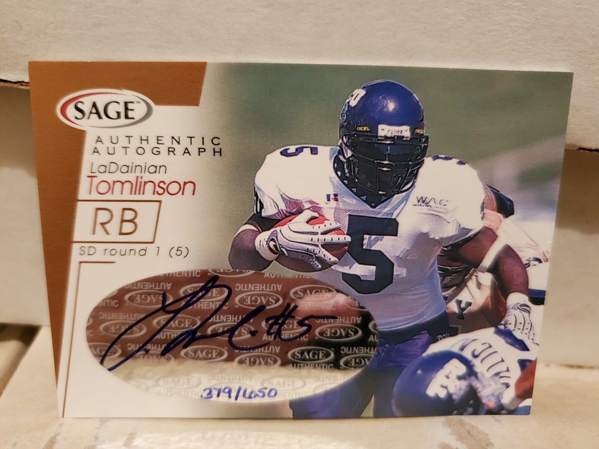 LaDainian Tomlinson 2001 Sage Hit #A44 Bronze Signed Auto