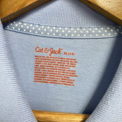 Cat & Jack School Uniform Polo Shirt Long Sleeve Girls XL (14) Light Blue Used - Picture 7 of 10