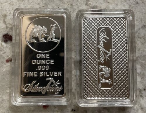 1 Oz .999 Silver Plated Metal Bar Silvertown Mint “Commemorative” Collectors Bar