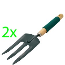 2er SET GARTEN HANDGABEL WERKZEUG GARTENARBEI...
