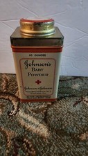 Vintage 10oz Johnson's Baby Powder Tin 