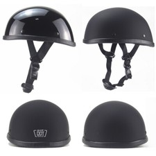 DOT Lightest Motorcycle FLAT Beanie Helmet Half Helmet Cap Skid Scooter Chopper
