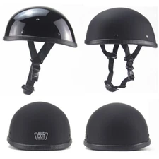 DOT Lightest Motorcycle FLAT Beanie Helmet Half Helmet Cap Skid Scooter Chopper