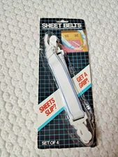 Adjustable Elastic Bed Sheet Holder Gripper Fastener Straps - Set of 4