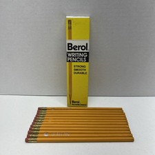 Vintage Made In USA Berol Ensign 12 Writing Pencils Med/Soft 200-2 Original Box
