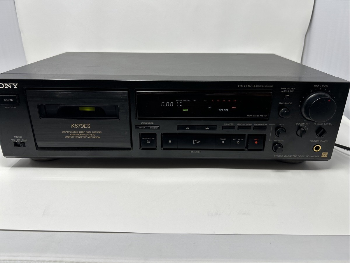 Sony TC-K679ES 3 Head Closed Loop Cassette Deck - PARTS OR REPAIR