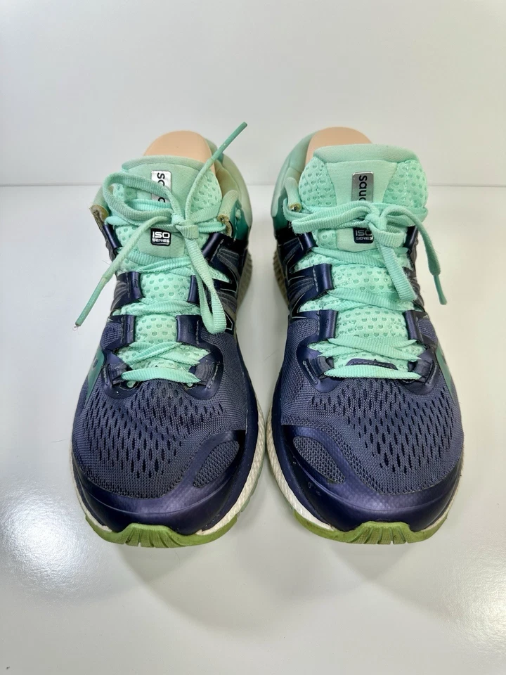 Saucony  Women's Shoes Hurricane ISO 4 S10411-35 Blue/Green Running Size 8.5 - Image 3 of 4