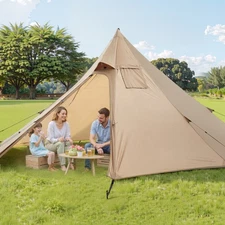 Uimoso Tipi Tent with Stove Jack Waterproof 2 Person Camping Potable Hot Tent