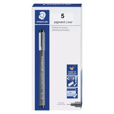 Pigment Liner Fineliner Pen Drawing Drafting Journaling 0.3mm Black Box 5 308