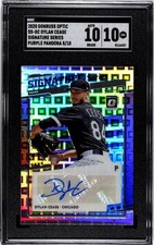 2020 Donruss Optic Dylan Cease RC SGC 10 w/10 Auto Purple Pandora Prizm /10