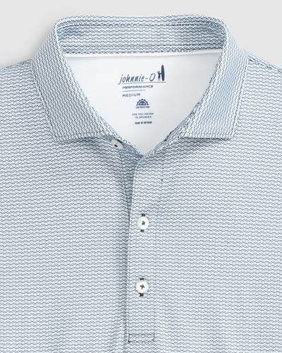 Johnnie-O johnnie-O Nadal Printed Jersey Performance Polo Heather Black/XL Multi