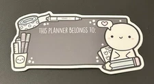NEW The Coffee Monsterz Co. “This Planner Belongs To:” Gray Sticker TCMC