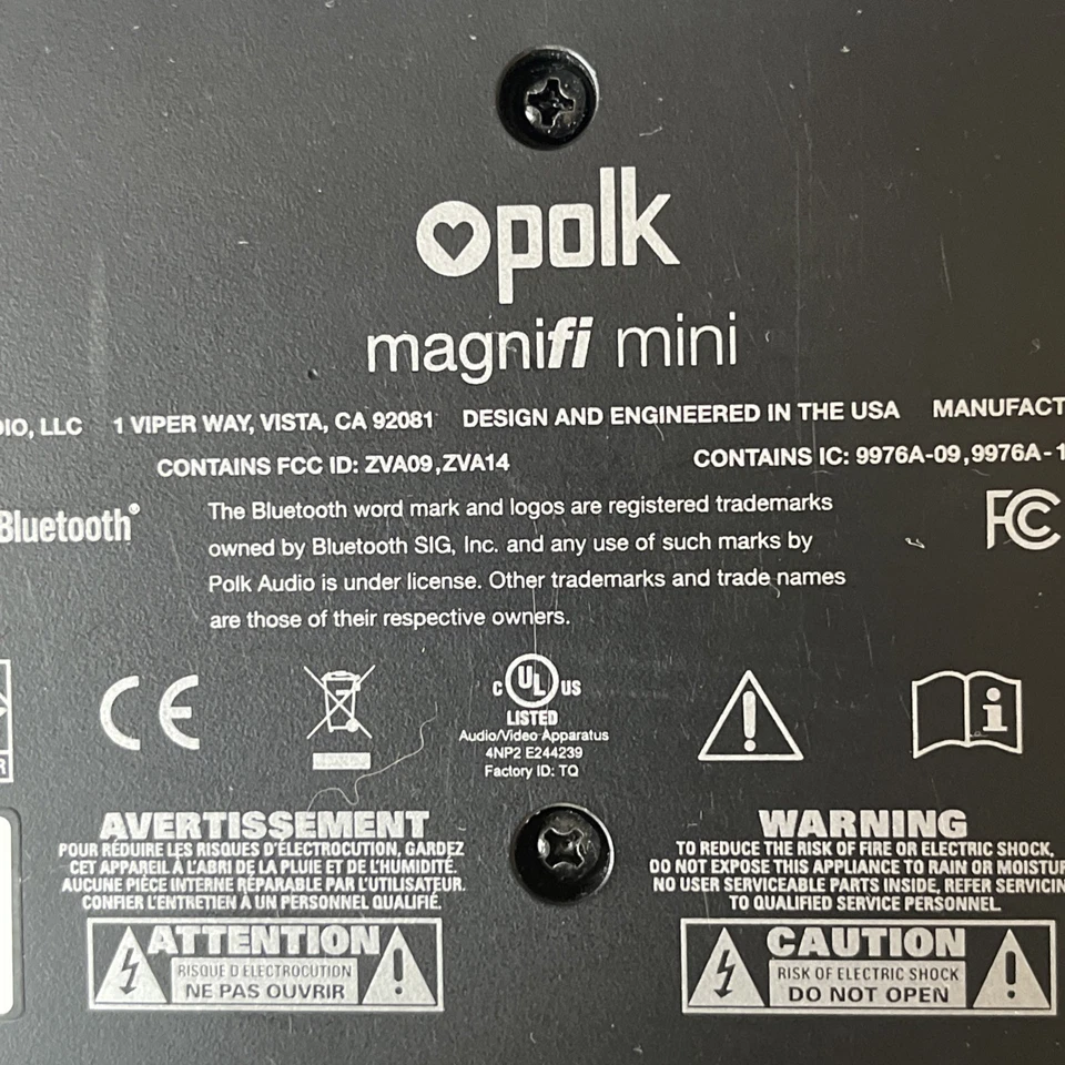 Polk MagniFi Mini Home Theater Soundbar Bluetooth Speaker Subwoofer Remote Black - Image 3 of 4