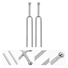 2Pcs Silver Guitar Tuning Forks A 440Hz Durable Aluminum Music Tune Forks