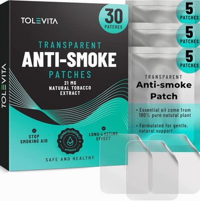 TOLEVITA Anti-Smoke Herbal Patches   21mg, 30 Patches for Reducing Cravings