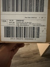 Sonos Arc Premium Smart Soundbar Black New Sealed Never Opened