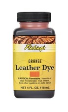 Fiebing's Leather Dye 4 Fl Oz, Orange - Alcohol-Based, Penetrating, Permanent