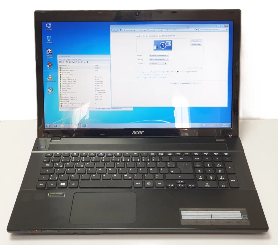 Acer V3-772G  Windows 7 Notebook i5 2,50GHz 16Gb 120G+500GB Laptop 17,3" GT750M - Bild 1 von 4