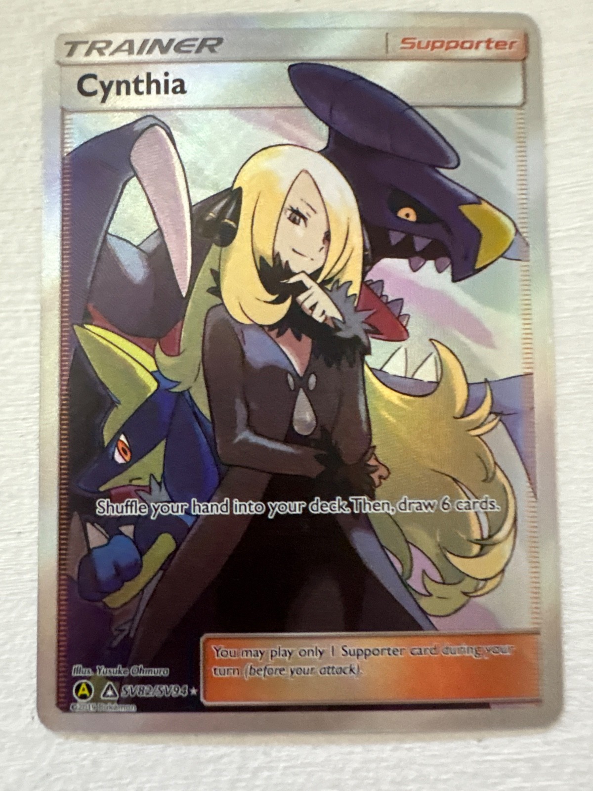Cynthia SV82/SV94 Hidden Fates: Shiny Vault Holo  pre sleeved no visible scuffs