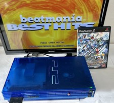 PlayStation 2 PS2 Ocean Blue SCPH 37000L Limited FAT Hecho en Japón Gundam Beatmania
