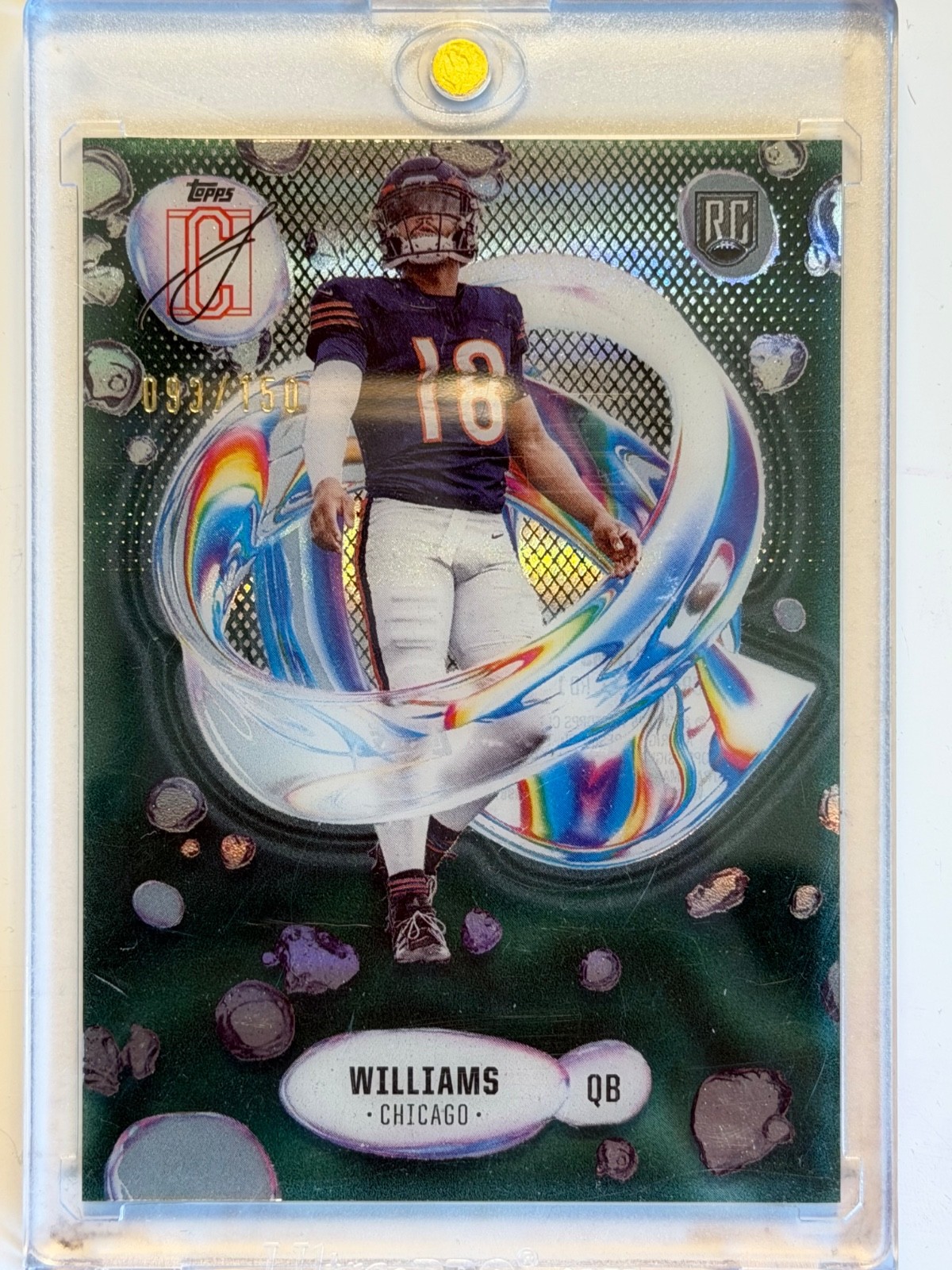 2024 Topps Signature Class CALEB WILLIAMS Fluidity Green Acetate /150 RC Rookie