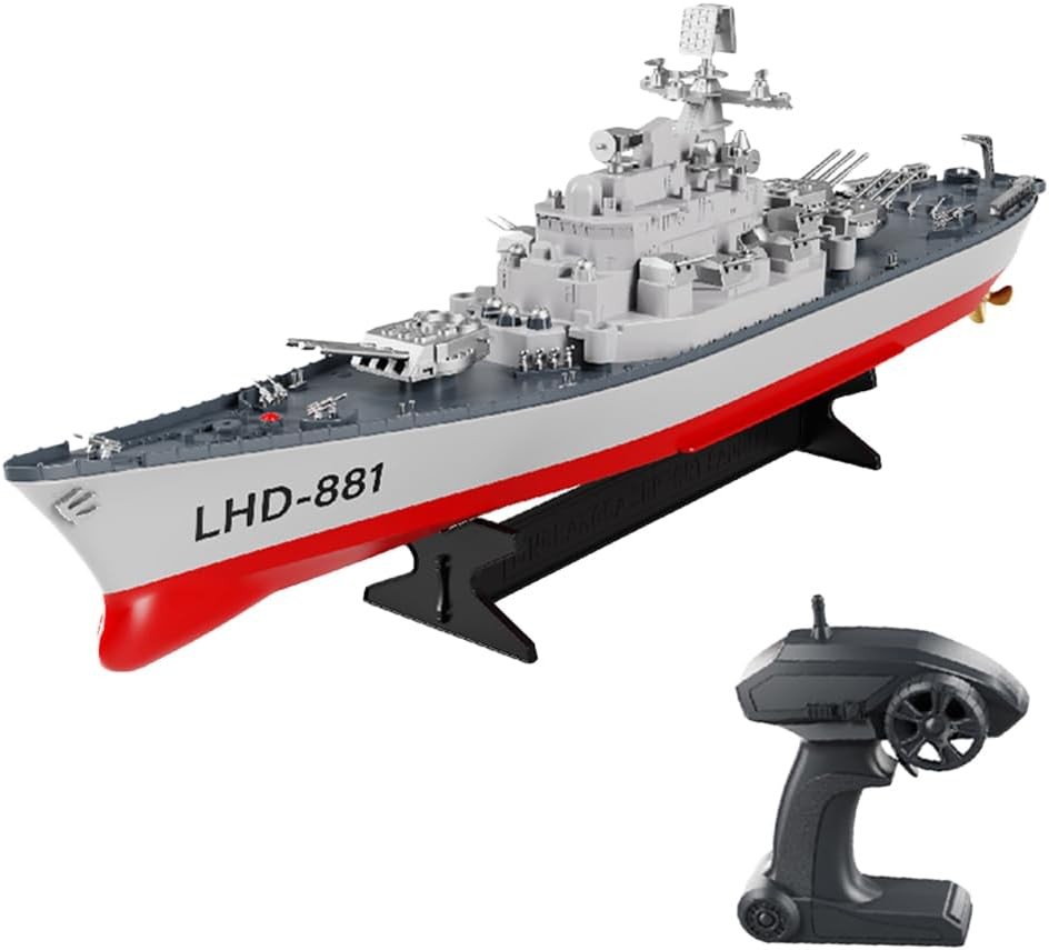 GoolRC Remote Control Warship RC Military Battleship, 1:390 Scale