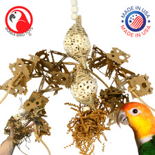 Bonka Bird Toys 2557 Sola Spider Medium Parrot Natural Chew Cage Toy