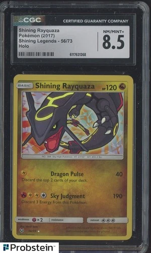 2017 Pokemon Shining Legends #56 Shining Rayquaza Holo CGC 8.5 MINT+