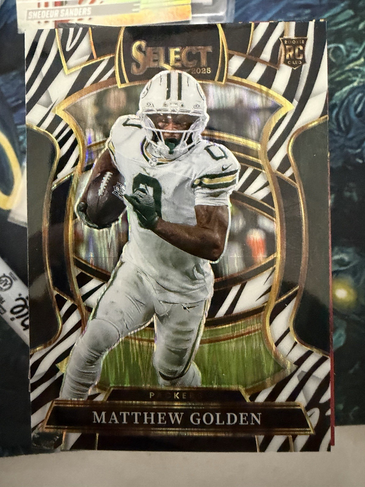 2025 Panini Select - Concourse Matthew Golden #66 Zebra Prizm (RC)
