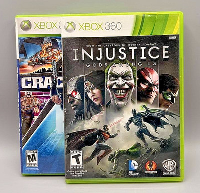 Injustice Gods Among Us & Crackdown Xbox 360 Video Game Lot Bundle Tested NTSC
