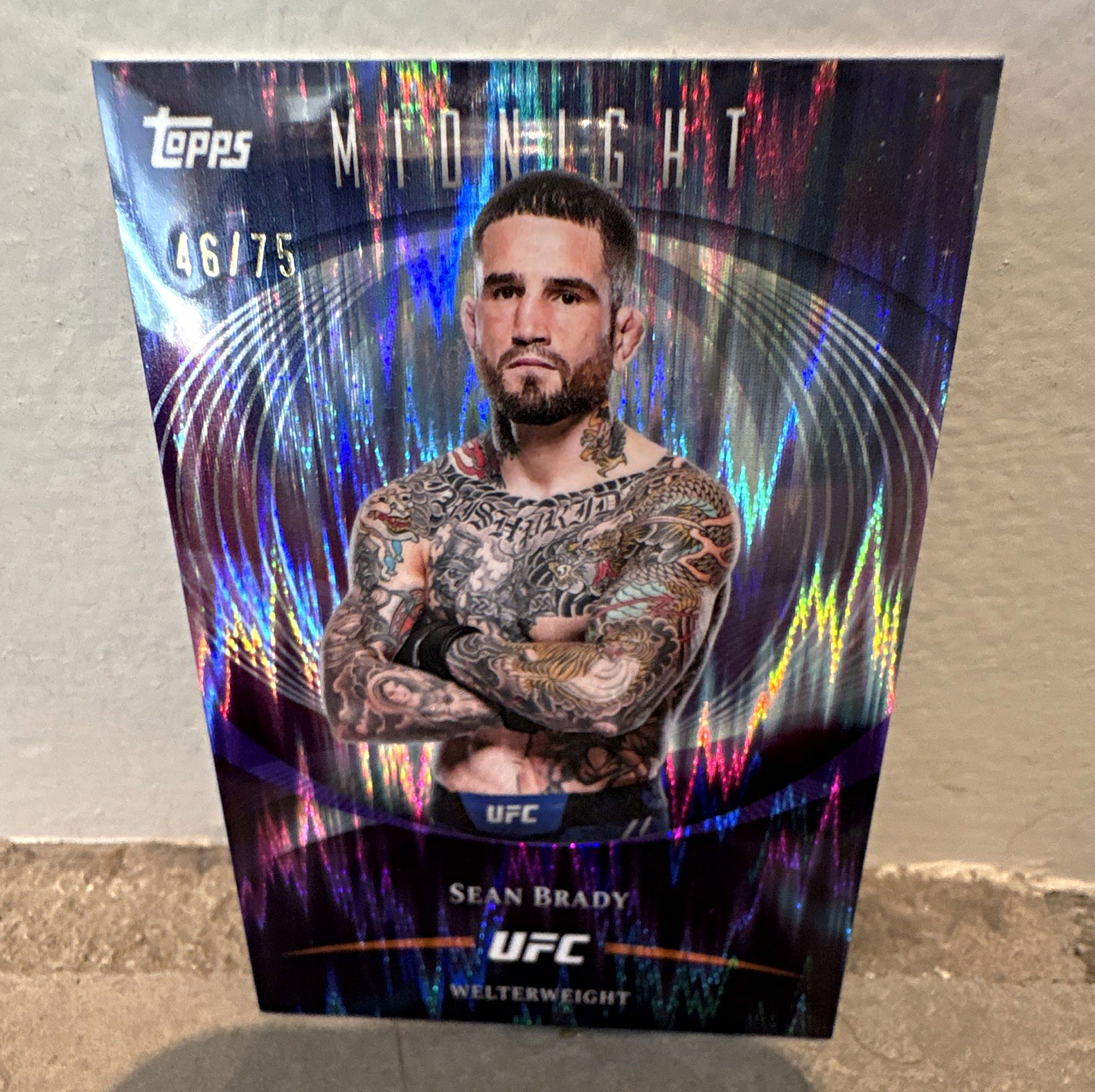 Topps 2026 Topps Midnight UFC Sean Brady #17 Serial #46/75 MMA Card